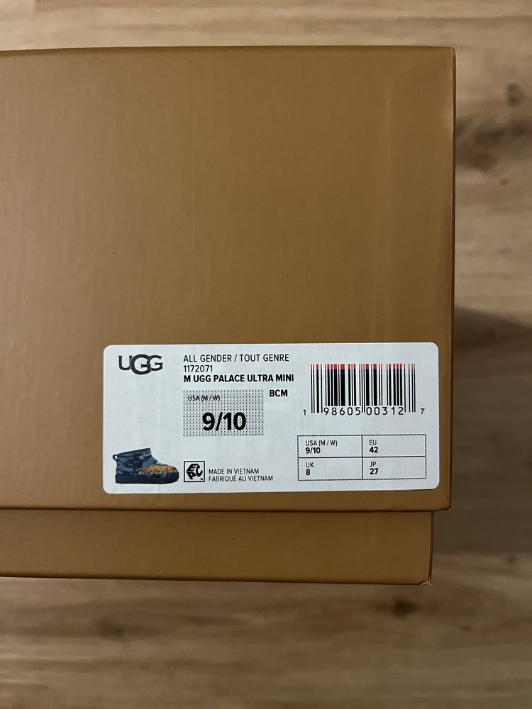 Ugg x Palace blue navy camo ultra mini boot
