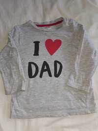 Bluzka I Love Dad H&M 74cm