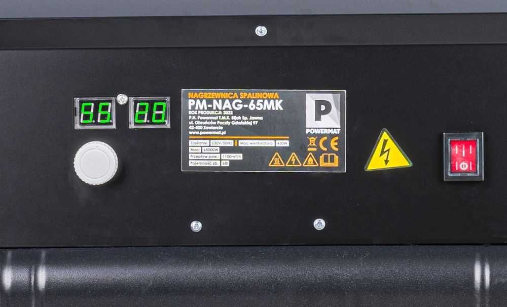 Nagrzewnica olejowa 65kw z odprowadzeniem spalin Powermat