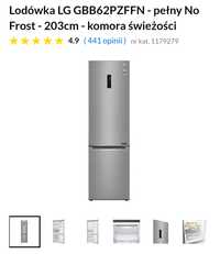 Lodówka LG GBB62PZFFN - pełny No Frost - 203cm - komora świeżości