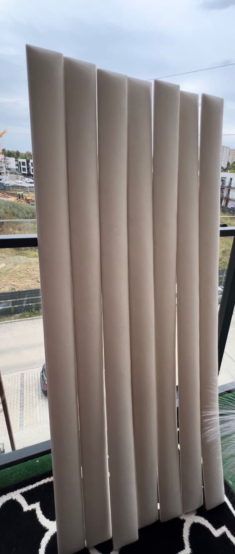 Panel tapicerowany kremowy 7 szt  70/168cm