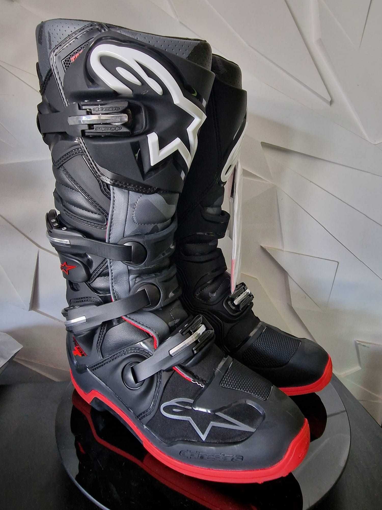 Buty Alpinestars TECH 7 MX  '10  Black/Cool Grey/Red sklep GRATISY!