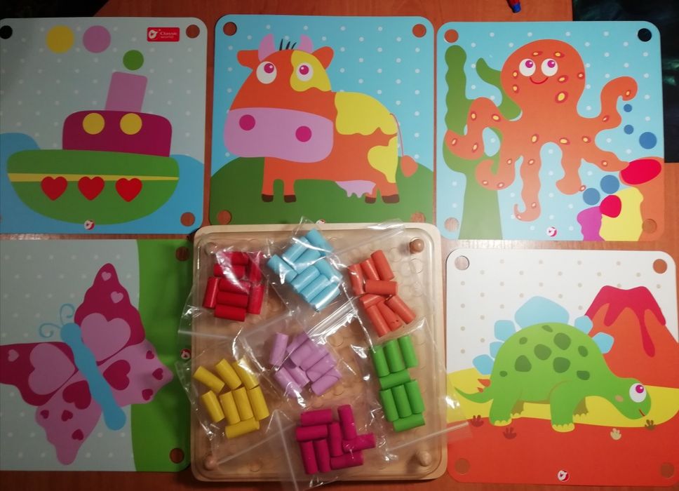 Мозаїка конструктор кольорові кілочки