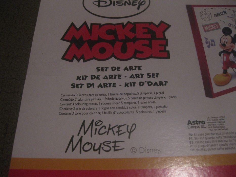 Set de Arte do "Mickey Mouse" Selado!