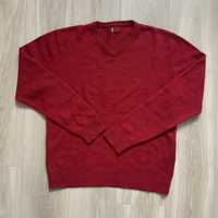 Czerwony sweter męski levis M wełna vintge