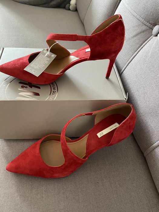 Szpilki zamszowe H&M Premium 41