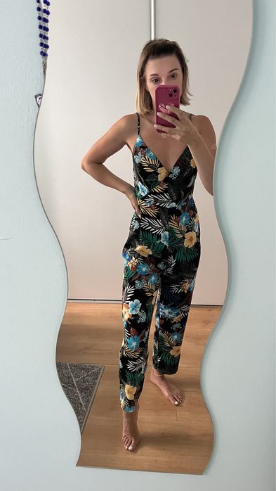 Kombinezon kwiatowy print
