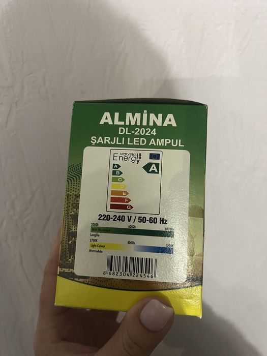 Акумуляторна лампочка Almina