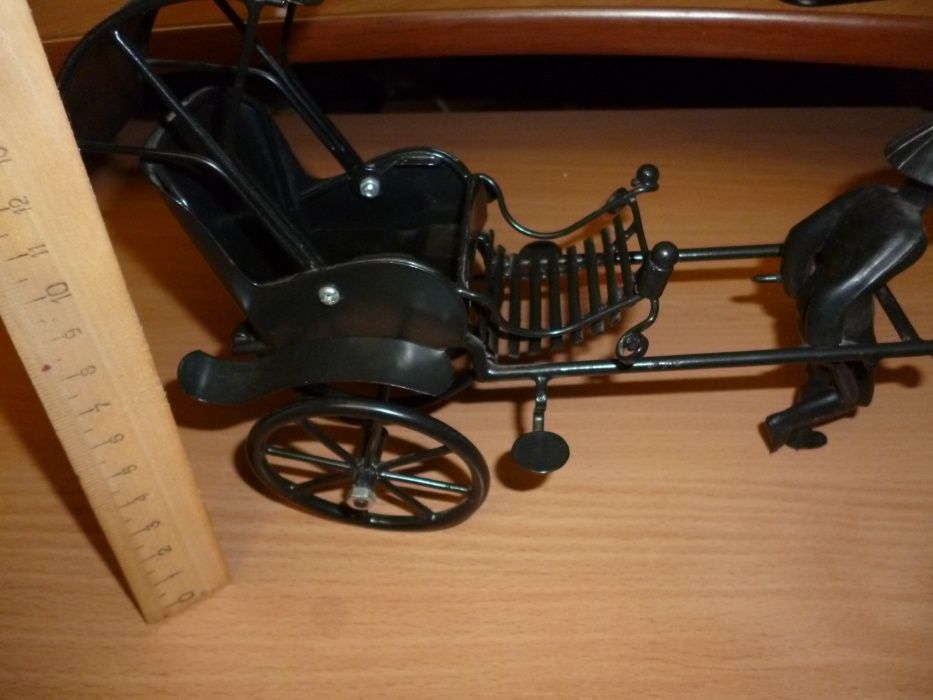 сувенир модель рикша карета металлический декор