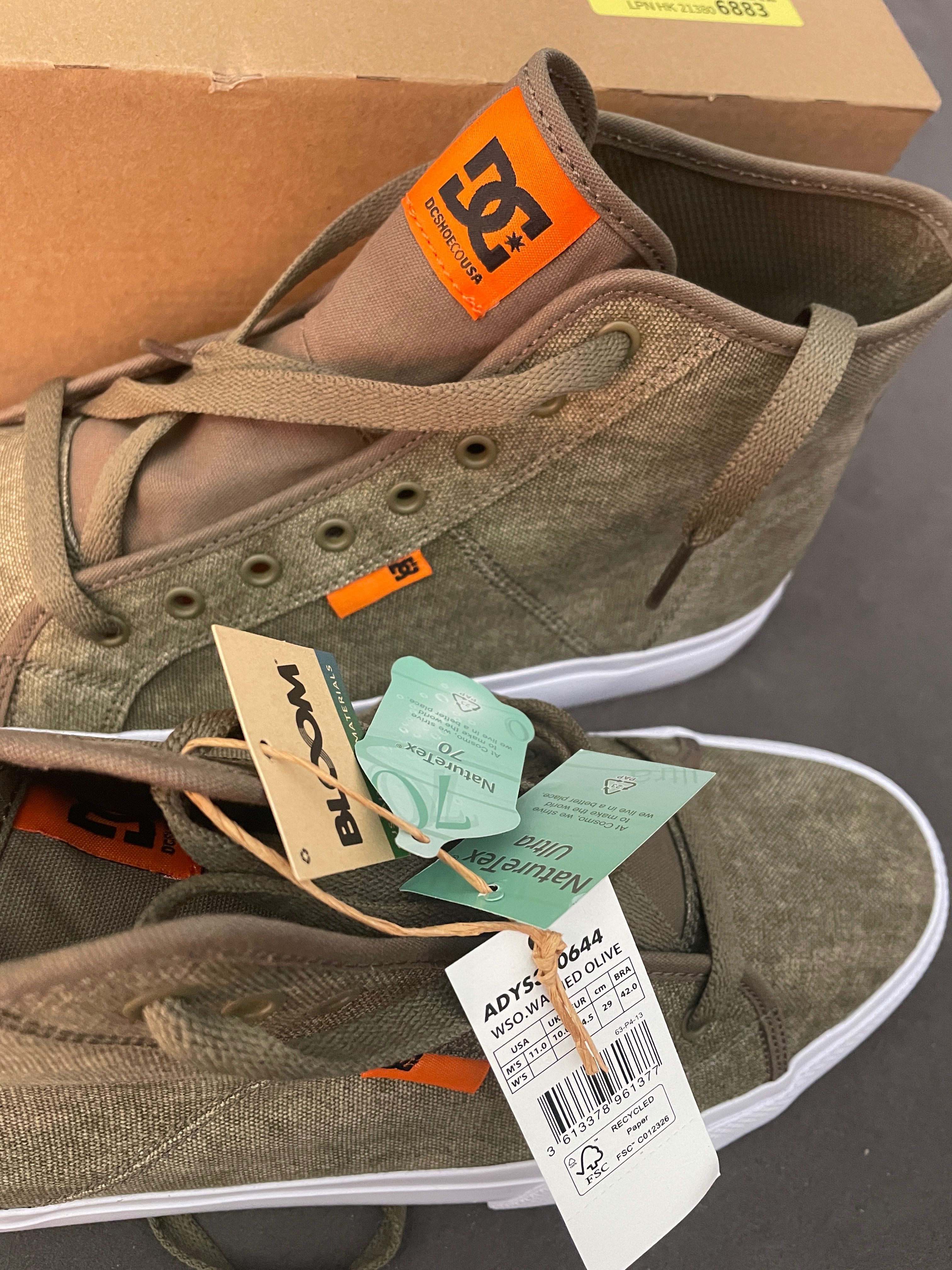 Oryginalne Trampki DC Vegan Friendly olive 44,5-29cm nowe pudełkometki