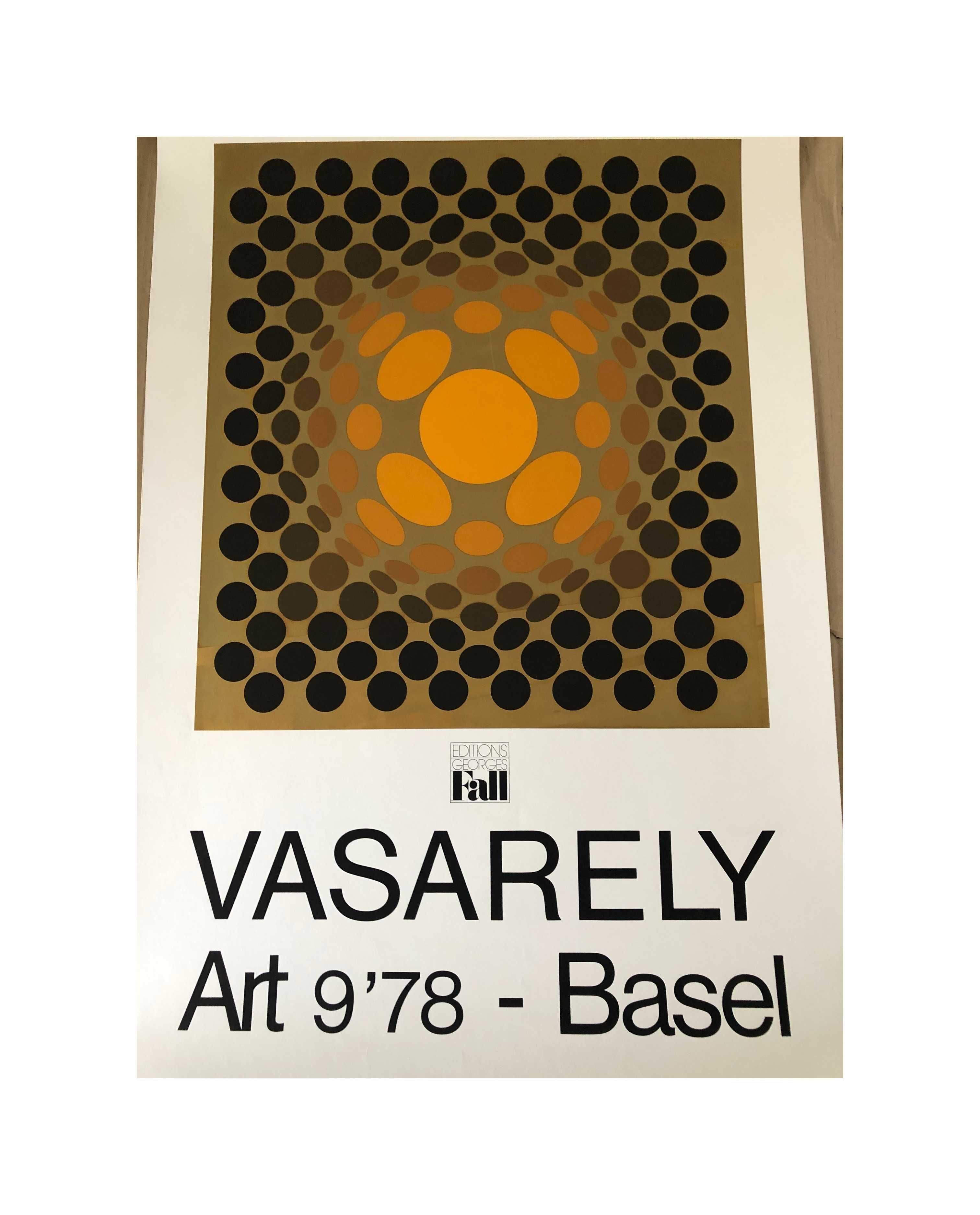 Cartaz original de exposição de Victor Vasarely de 1978 (90 x 69 cm)