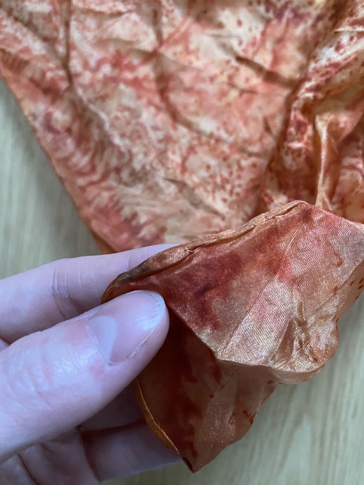 Nowa jedwabna chusta apaszka silk seide handmade