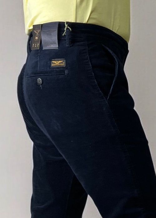 Штани чоловічі Мікровельвет / MONTANA HAMBURG ORIGINAL/ Темно - Синій