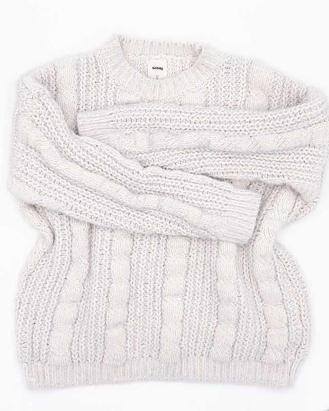Gruby sweter pleciony, Sinsay, rozmiar S 36