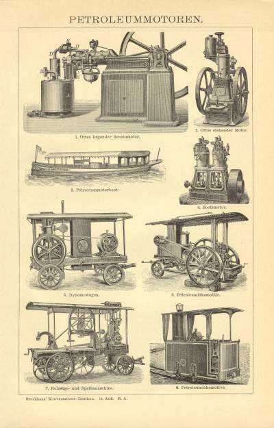 Maszyny - Industrial  oryginalne XIX w. grafiki