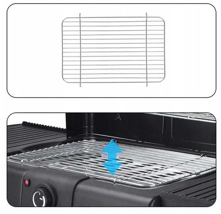 Grill Elektryczny 2400W 2w1 Zdejmowana Konstrukcja Do kuchni i Ogrodu
