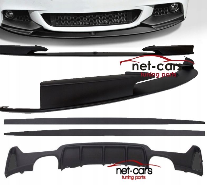 Zestaw BMW F32 F33 F36 MPakiet dyfuzor, dokładka przód + progi 00-00