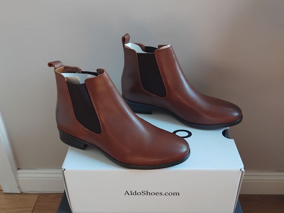 -60% Botki Aldo. R. 38. W. 24,5 cm. Skóra naturalna.