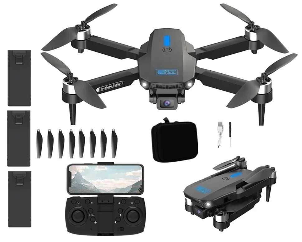 Dron EVO E88 MAX Kamera HD WIFI 3X BATERIA SILNIKI  Bezszczotkowe