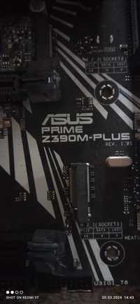 Материнcкая плата ASUS PRIME Z390M-PLUS в сборе с блоком питания и ССД