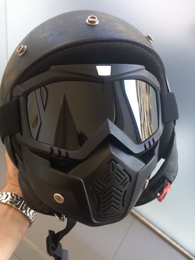 Capacete estilo choper café racer