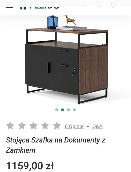Stojąca szafka na dokumenty z zamkiem Fezibo