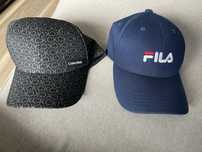 Czapki zestaw dwie firmowe oryginalne ck calvin fila uniwersalne
