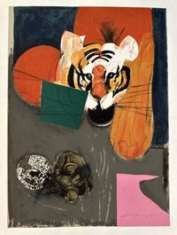 JÚLIO POMAR - Sem título (da série "Tigres") serigrafia sobre papel