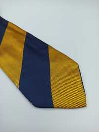Les Copains jedwabny krawat w paski granatowy regimental klubowy cop6
