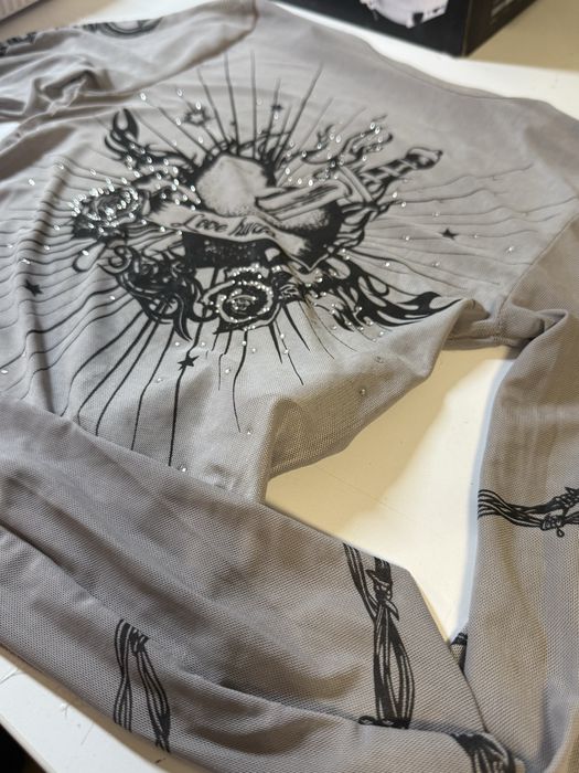 сіра сіточка зі стразами