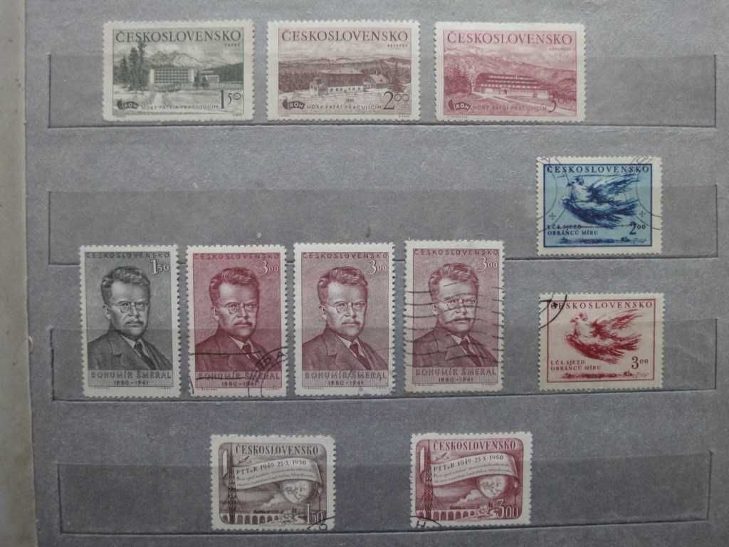 Чехословакия подборка старых марок - разновиды.