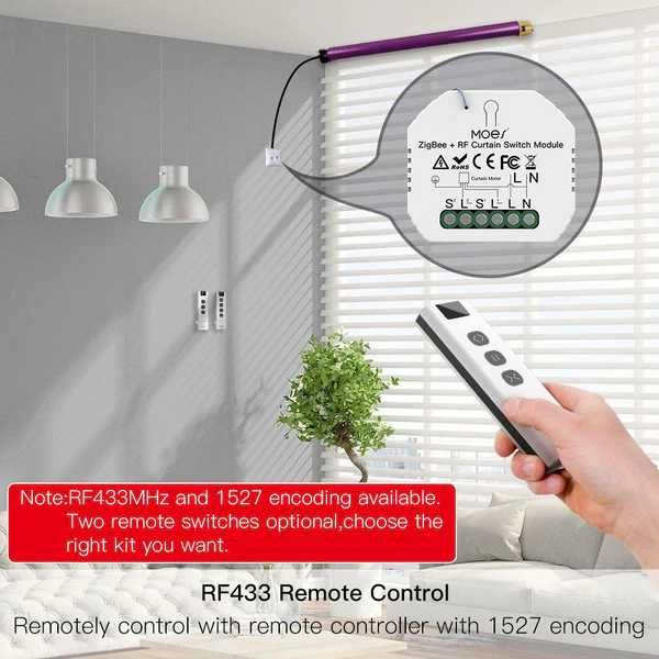 Moes - MS-108ZR Módulo para Estores Zigbee (3 unidades)