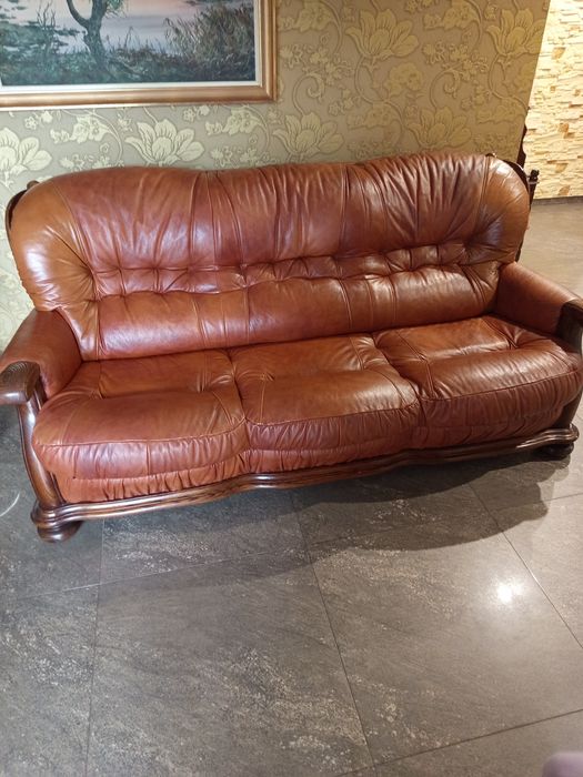 Skórzana sofa plus fotel