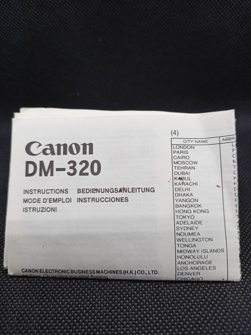 Kalkulator Canon DM-320 MŚ Francja 1998