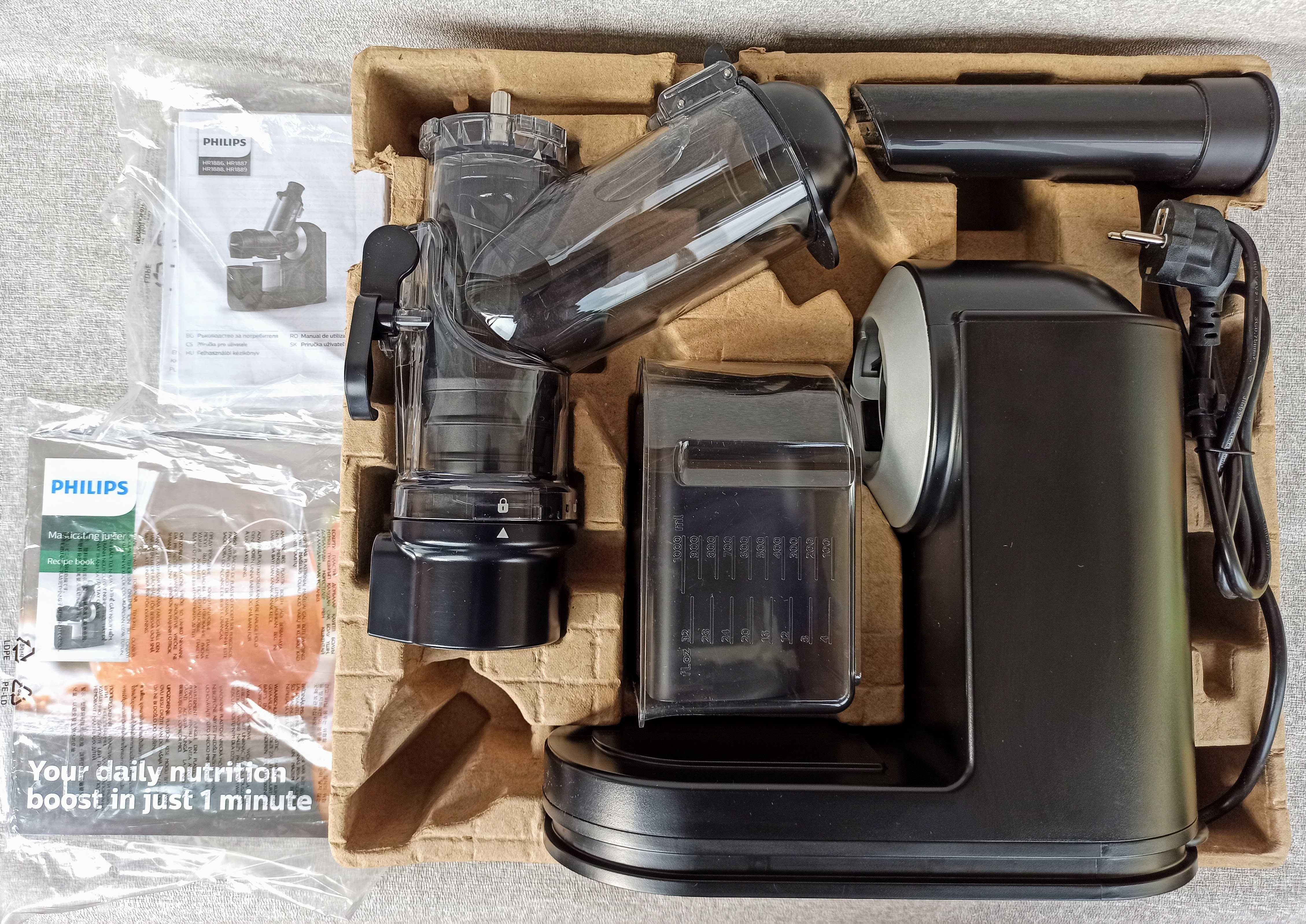 Соковижималка шнекова для соку з м'якоттю PHILIPS Viva HR1889/70