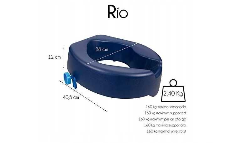 Nakładka toaletowa na sedes Mobiclinic Rio podwyższająca 11cm