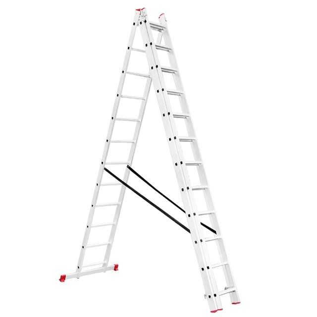 Лестница алюминиевая 3-х секц. 3*10 ступ.6,48 м INTERTOOL LT-0310/0312