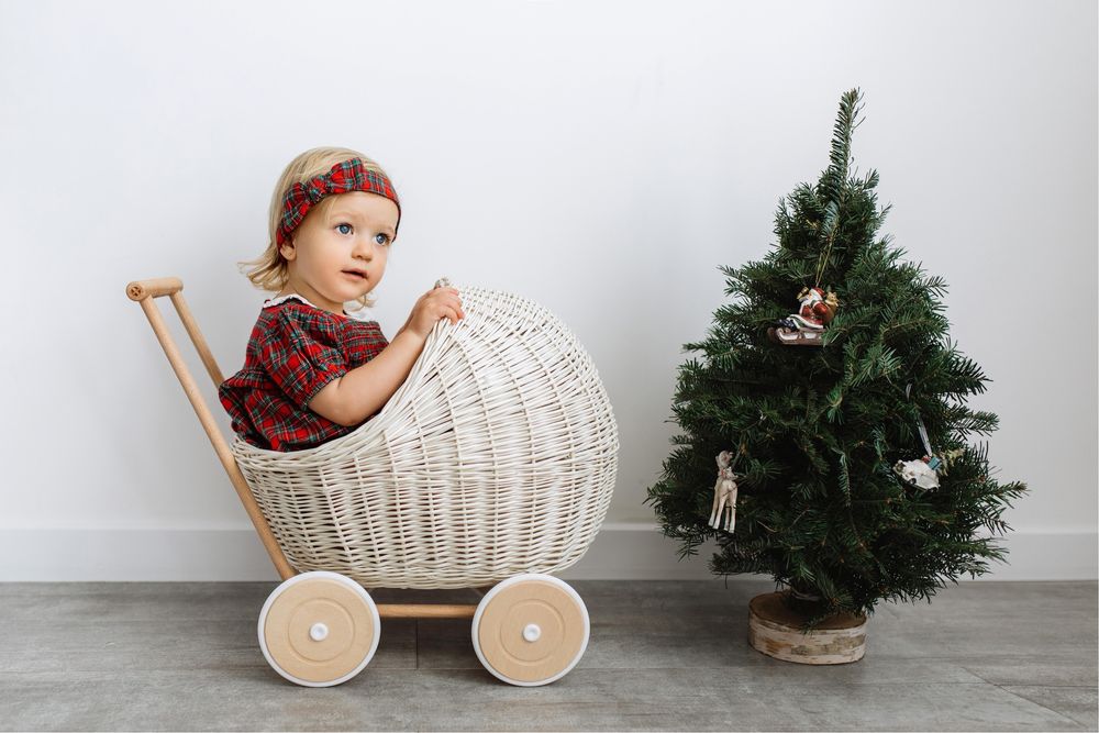 Вʼязаний візочок для ляльки