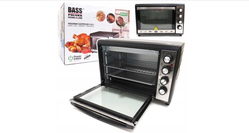 Polski PIEKARNIK 4w1 Elektryczny Termoobieg 230V Rożno Grill SUSZARKA