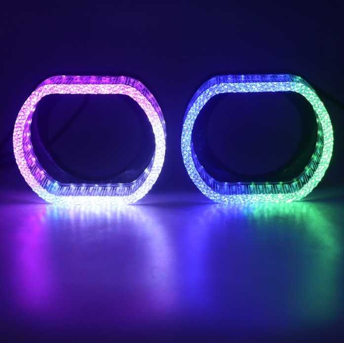 Маска для лінз 2.5-3.0 дюйма з ангельськими оченятами 5D RGB