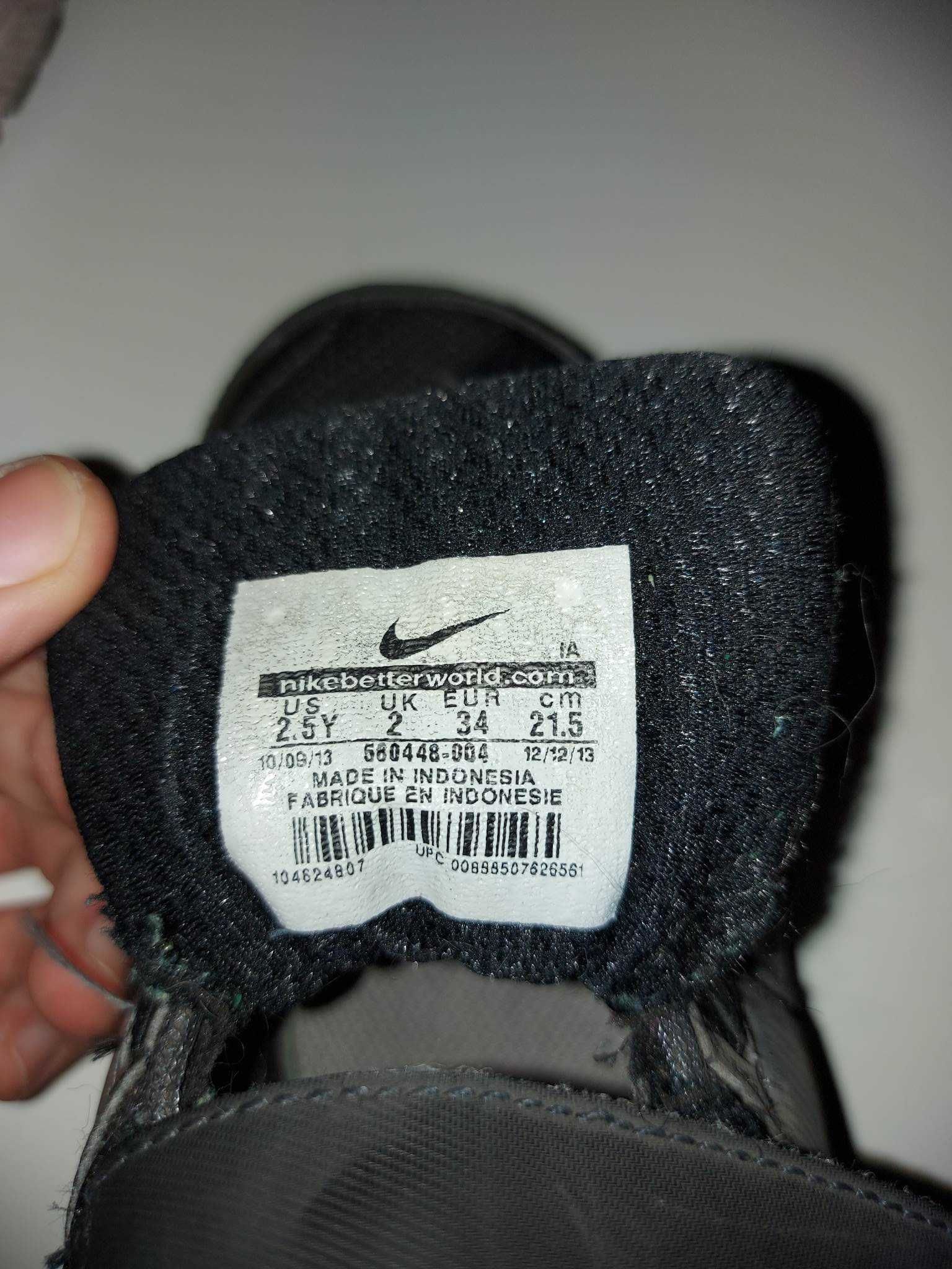 NIKE buty na rzepy chłopięce czarne rozmiar 34