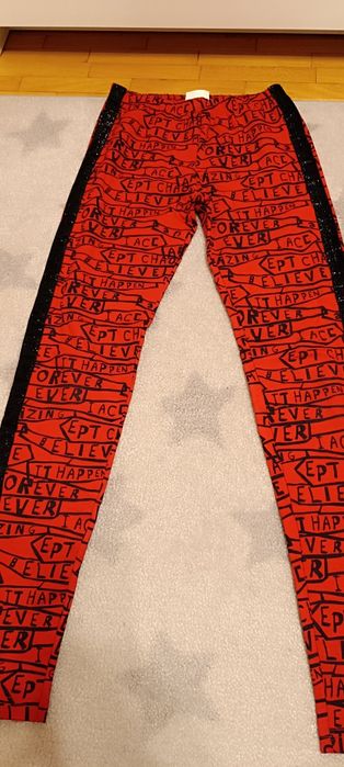 Legginsy Coccodrillo r. 164, legi czerwone, getry