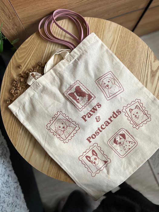 Torba bawełniana Noskiem Malowane Psia Pocztówka