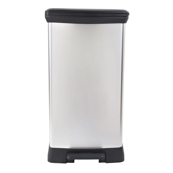 Curver Kosz Na Śmieci Deco Z Pedałem, 50 L, Srebrny