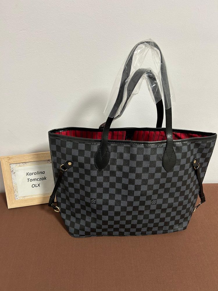 Torebka shoperka louis vuitton neverfull skórzana