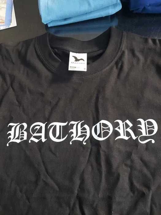 koszulka t-shirt dwustronna Bathory logo nieużywana rozmiar M