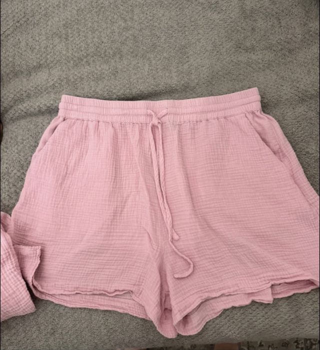 Komplet muślinowy różowy