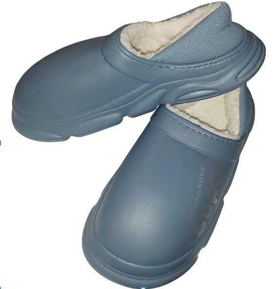 Тапочки-галоши сабо с мягким задником на меху Crocs