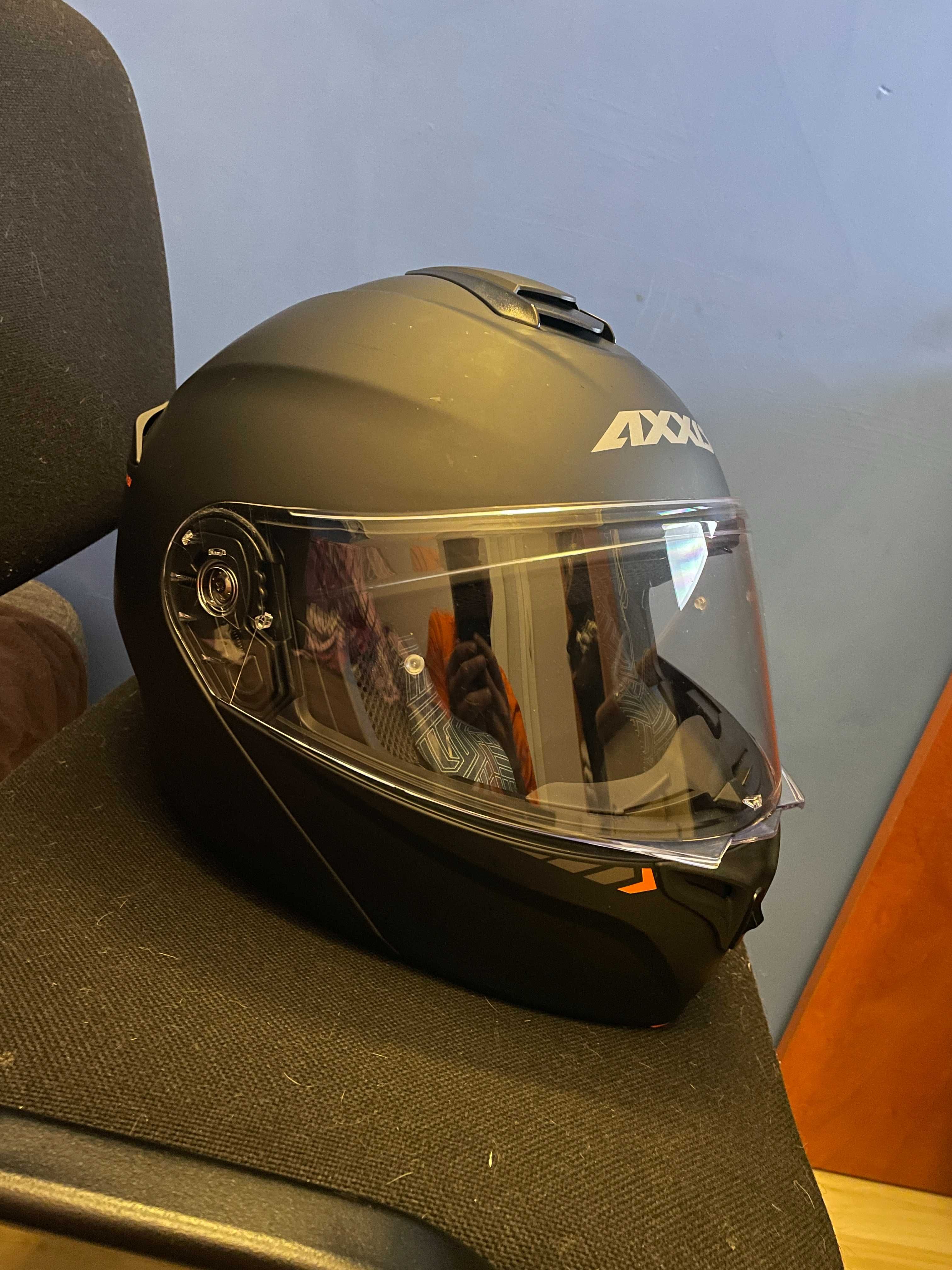 Kask szczękowy AXXIS Storm SV czarny mat L