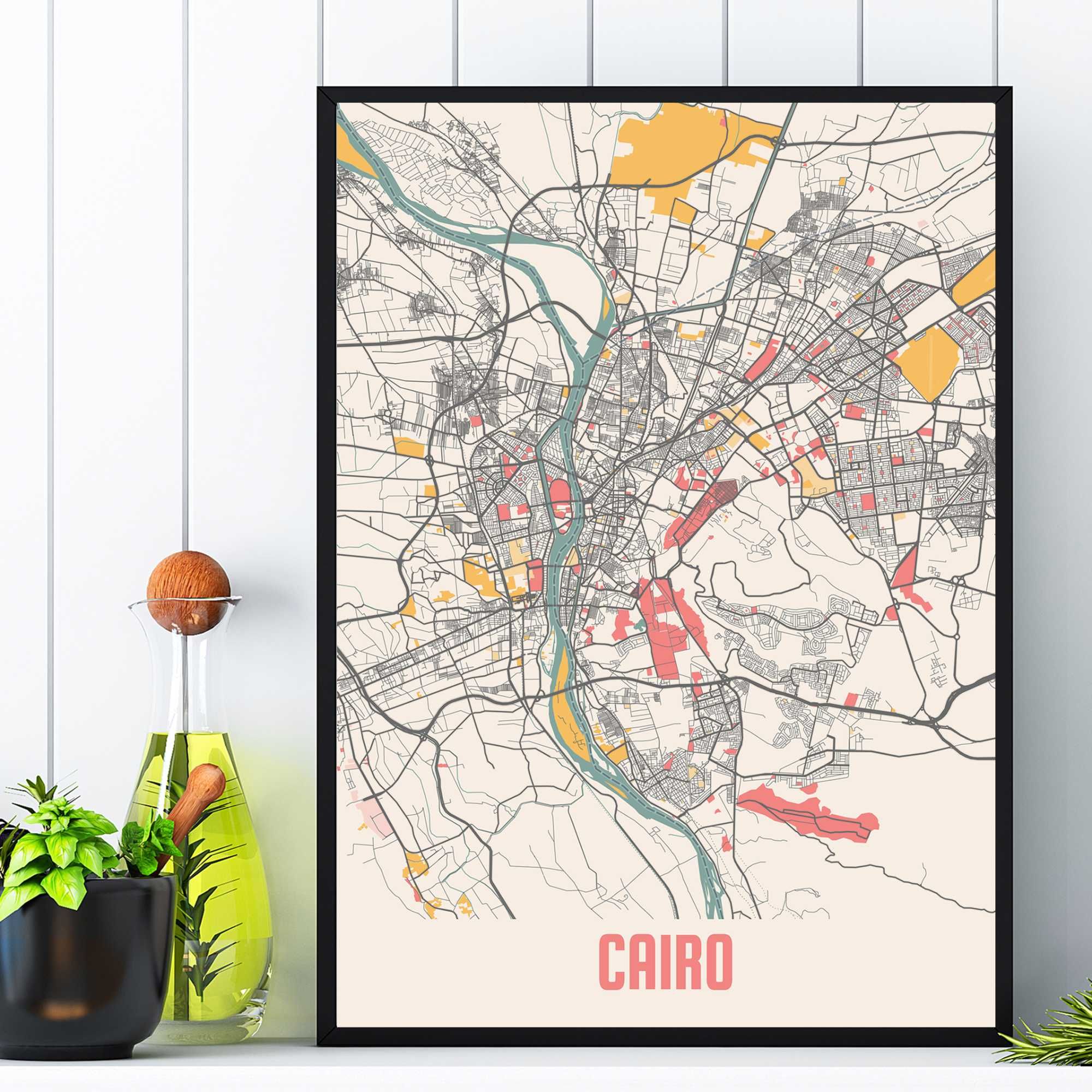 plakat mapa miasta, plakat mapa europejskich i światowych miast